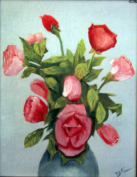 Painting of roses by Dwight David Eisenhower at Eisenhower National Historic Site. Gettysburg, PA.