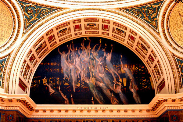 The Spirit of Light mural in Rotunda in Pennsylvania Capitol. Harrisburg, PA.