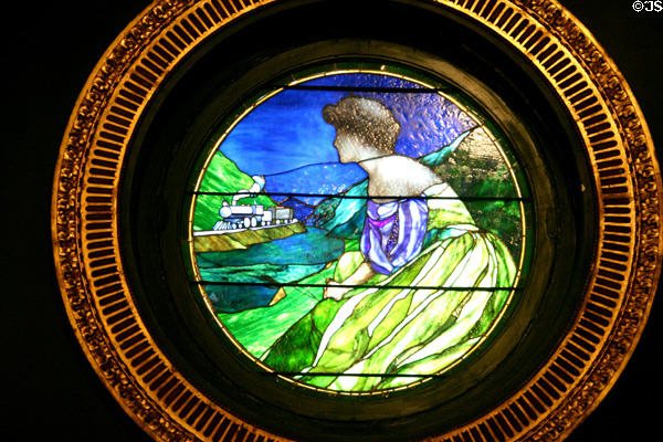 Stained glass window by William Brantley Van Ingen in Senate Chamber of Pennsylvania Capitol. Harrisburg, PA.