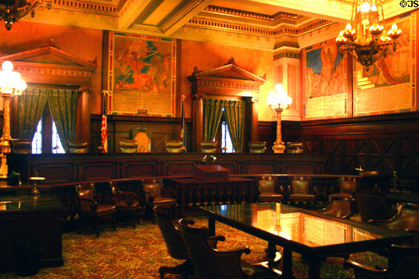 Supreme Court Chamber in Pennsylvania Capitol. Harrisburg, PA.