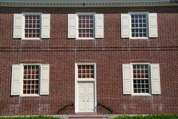 Facade of York County building where U.S. Congress met during Revolutionary War & where Thanksgiving was proclaimed on Nov. 1, 1777. York, PA.