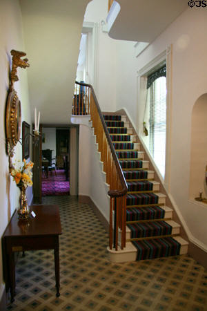 Entrance hall stairwell of Wheatland. Lancaster, PA.