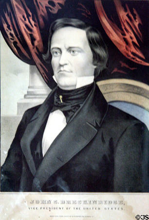 Engraving of Vice President John Breckinridge by N. Currier at Wheatland. Lancaster, PA.