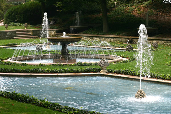 Water fountain garden at Longwood. Kennett Square, PA.