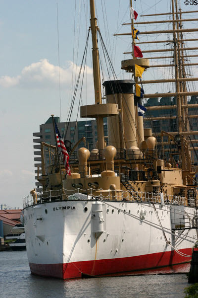 Cruiser Olympia served in Baltic Sea in 1918 with Russian Expeditionary Force in early attempt to defeat Communism. Philadelphia, PA.