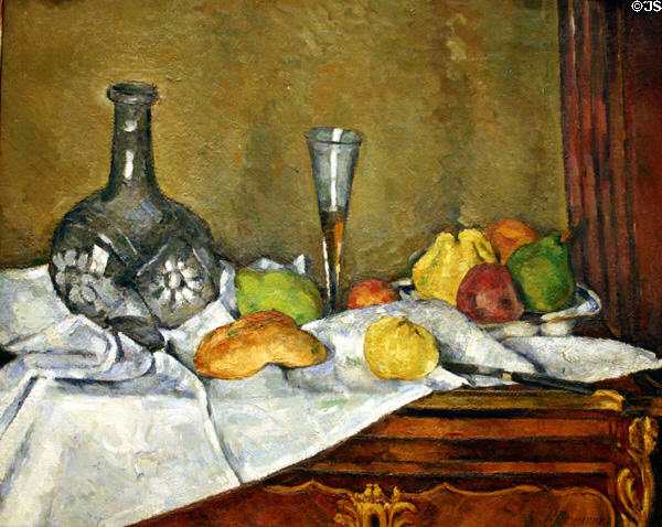 Still Life with a Dessert (1877-9) by Paul Cézanne at Philadelphia Museum of Art. Philadelphia, PA.
