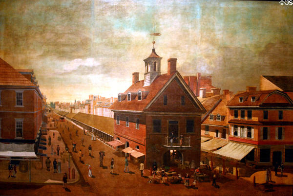 Painting of Old Court House in Philadelphia (c1837) in National Portrait Gallery. Philadelphia, PA.
