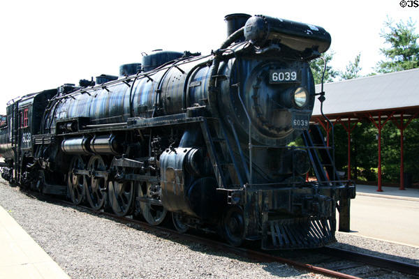 Grand Trunk Western 4-8-2 steam locomotive 6039 (1925) by Baldwin Locomotive Works at Steamtown. Scranton, PA.