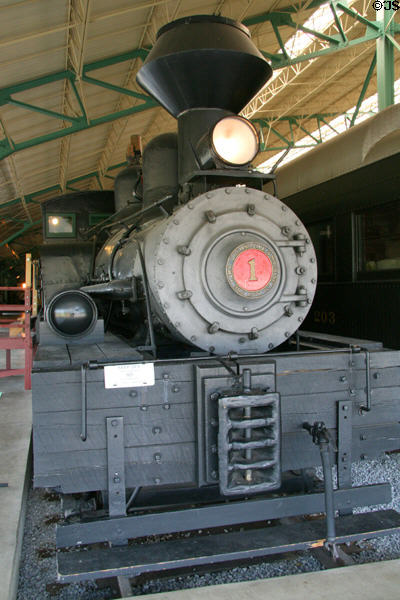 Leetonia Shay geared locomotive #1 (1906) by Lima Locomotive Works at Railroad Museum of Pennsylvania. Strasburg, PA.