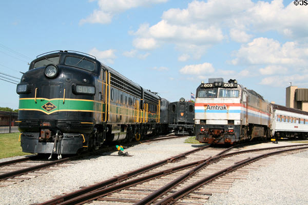 Reading #903 & Amtrak #603 Diesel locomotives at Railroad Museum of Pennsylvania. Strasburg, PA.