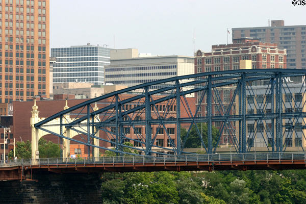 Ironwork span of Smithfield Street Bridge. Pittsburgh, PA.