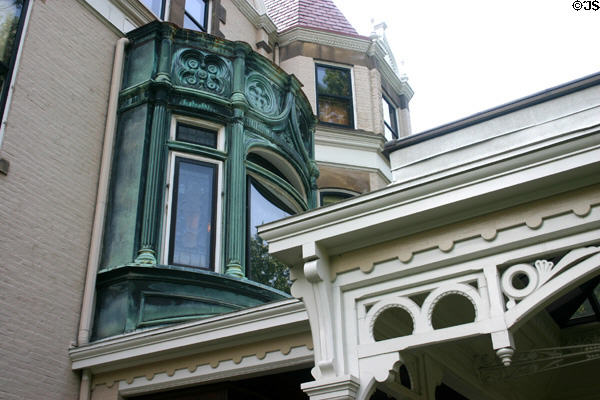 Window detail of Frick Mansion. Pittsburgh, PA.