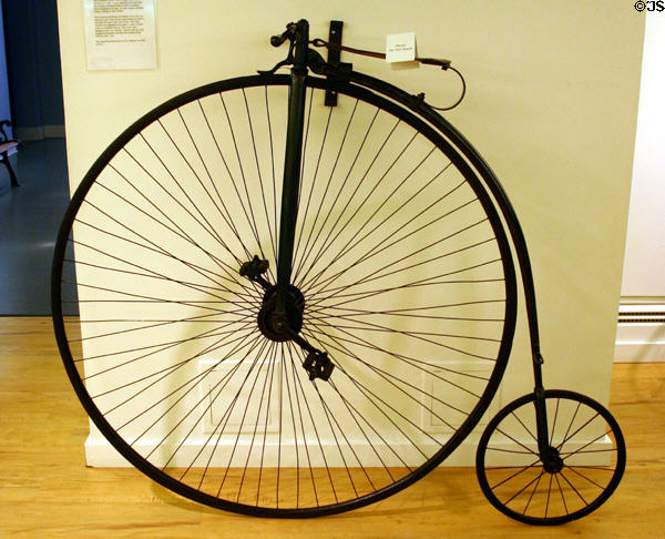 Columbia high-wheeler bone shaker bicycle (1882) at Frick Mansion Auto Collection. Pittsburgh, PA.