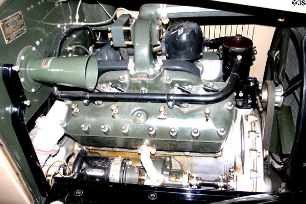 Lincoln Model L V8 engine at Frick Mansion Auto Collection. Pittsburgh, PA.