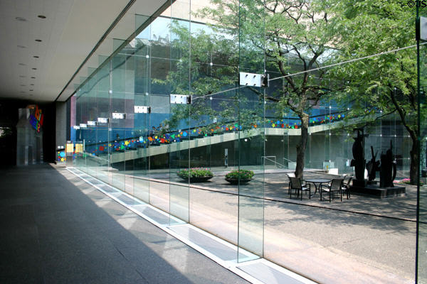 Glassed courtyard at Carnegie Museum of Art. Pittsburgh, PA.