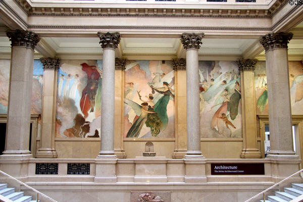Crowning of Labor Grand Staircase Mural (1905-8) by John White Alexander at Carnegie Museum. Pittsburgh, PA.