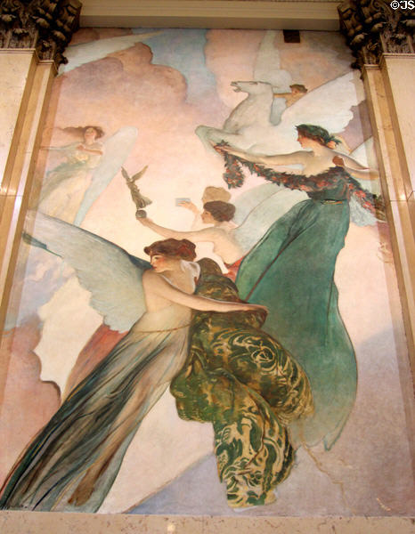 Crowning of Labor mural (1905-8) by John White Alexander at Carnegie Museum. Pittsburgh, PA.
