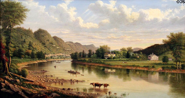 House & Farm on Allegheny River painting (1863) by William C. Wall at Carnegie Museum of Art. Pittsburgh, PA.