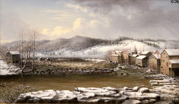 Winter Scene painting (1881) by William C. Wall at Carnegie Museum of Art. Pittsburgh, PA.