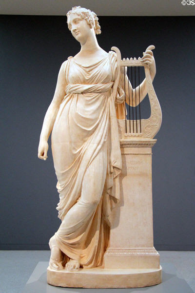 Terpsichore, Muse of Lyric Poetry plaster statue (1812) by Antonio Canova at Carnegie Museum of Art. Pittsburgh, PA.