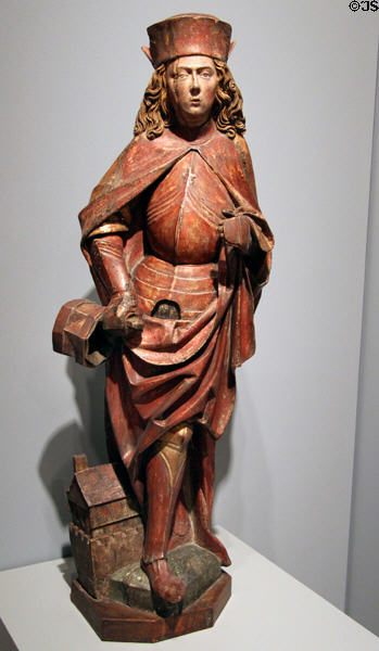 St Florian wood carving (c1490) from southern Germany at Carnegie Museum of Art. Pittsburgh, PA.