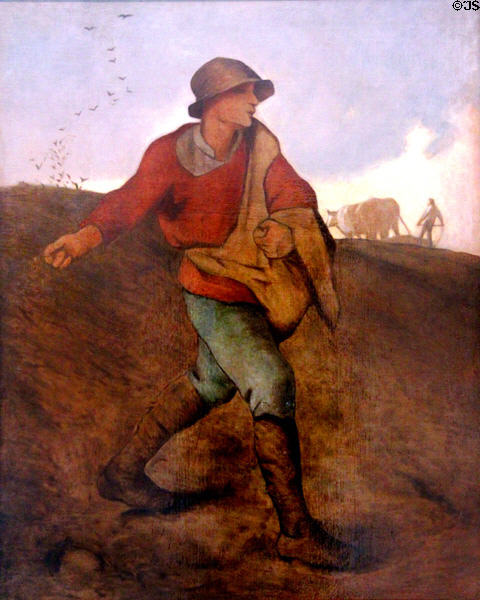 The Sower painting (after 1850) by Jean-François Millet at Carnegie Museum of Art. Pittsburgh, PA.