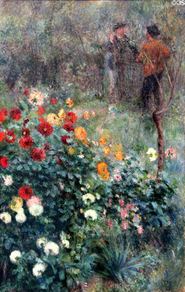 Garden in the Rue Cortot, Montmartre painting (1876) by Pierre-Auguste Renoir at Carnegie Museum of Art. Pittsburgh, PA.