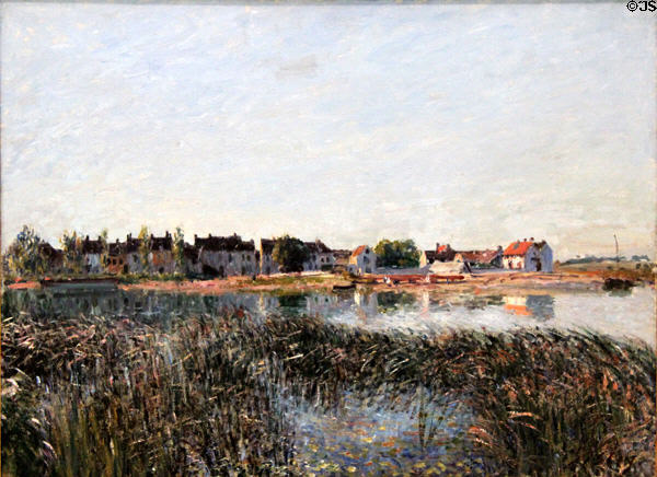 View of Saint-Mammès painting (c1881) by Alfred Sisley at Carnegie Museum of Art. Pittsburgh, PA.