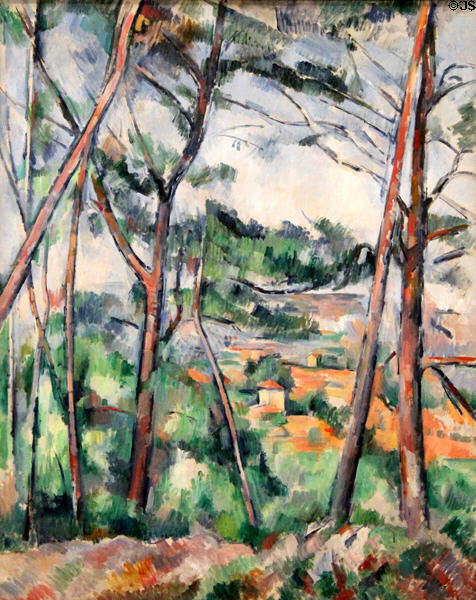 Landscape near Aix, The Plain of Arc River painting (1892-5) by Paul Cézanne at Carnegie Museum of Art. Pittsburgh, PA.