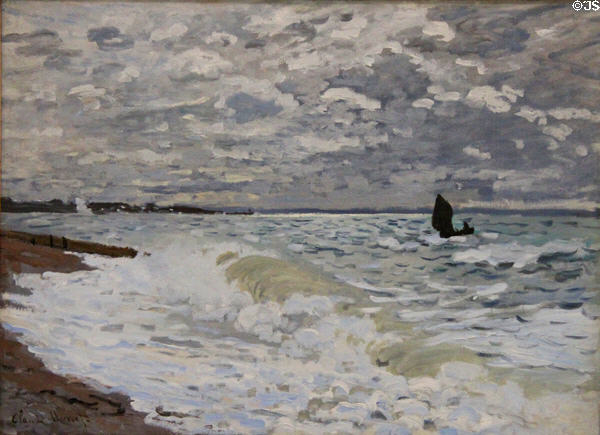 Sea at Le Havre painting (1868) by Claude Monet at Carnegie Museum of Art. Pittsburgh, PA.
