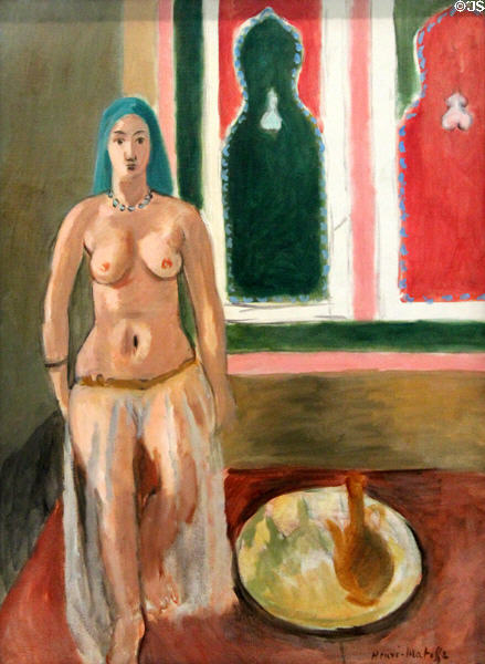 Odalisque with Green Headdress painting (1923) by Henri Matisse at Carnegie Museum of Art. Pittsburgh, PA.