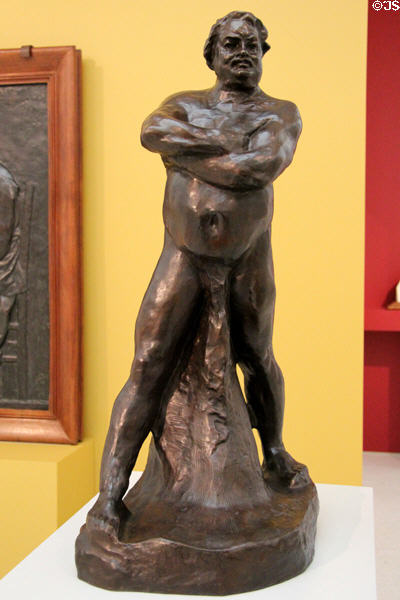 Bronze statue Standing Balzac (1892) by Auguste Rodin at Carnegie Museum of Art. Pittsburgh, PA.