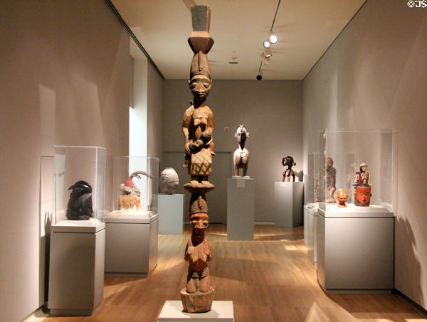 Gallery of African art at Carnegie Museum of Art. Pittsburgh, PA.