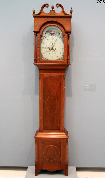 Tall case clock (c1801) by Thomas Hutchinson of Washington, PA at Carnegie Museum of Art. Pittsburgh, PA.