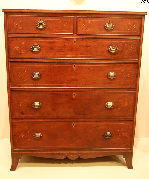 Chest of drawers (c1800) from Western PA at Carnegie Museum of Art. Pittsburgh, PA.