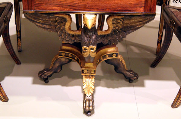 Tripod eagle supporting table (c1820) from New York City at Carnegie Museum of Art. Pittsburgh, PA.