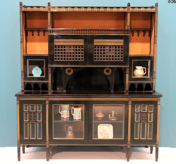 Cabinet (c1870) by Christopher Dresser of Britain at Carnegie Museum of Art. Pittsburgh, PA.