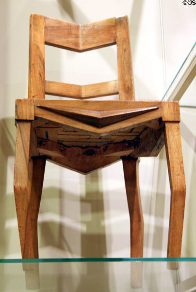 Side chair (c1911) by Pavel Janák of Czechoslovakia at Carnegie Museum of Art. Pittsburgh, PA.