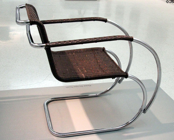 Armchair (1927-30) by Ludwig Mies van der Rohe at Carnegie Museum of Art. Pittsburgh, PA.