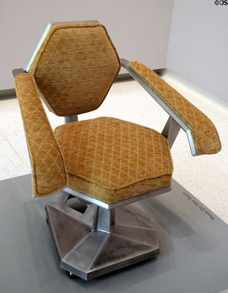 Cast aluminum armchair made for Price Tower (1956) by Frank Lloyd Wright at Carnegie Museum of Art. Pittsburgh, PA.