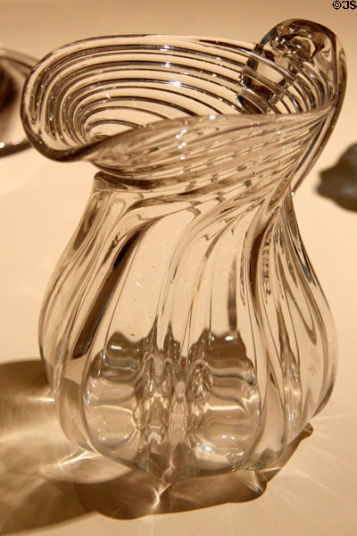 Glass pitcher (1830-50) prob. from Pittsburgh, PA at Carnegie Museum of Art. Pittsburgh, PA.