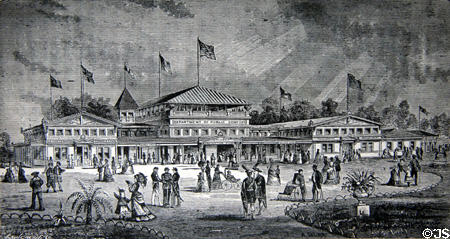 Building of Department of Public Comfort at Centennial Exposition. Philadelphia, PA.