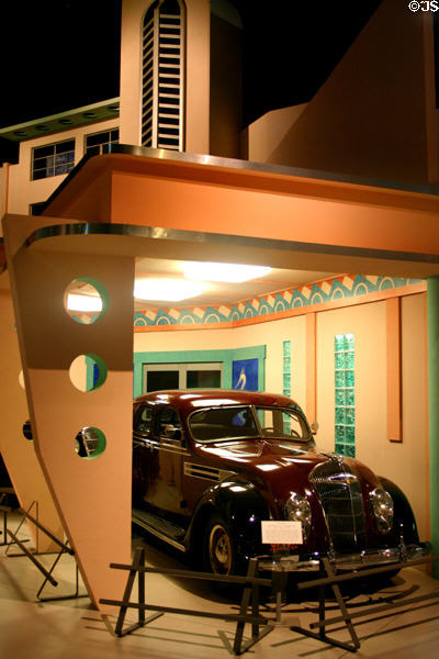 Chrysler Airflow Series C-9 (1936) set in Art Deco world at AACA Museum. Hershey, PA.