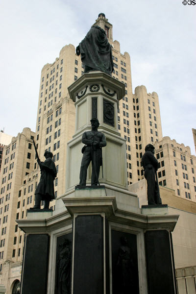 Civil War Memorial (1866-71) or Soldiers and Sailors Monument in Kennedy Square. Providence, RI. Architect: Alfred Stone.