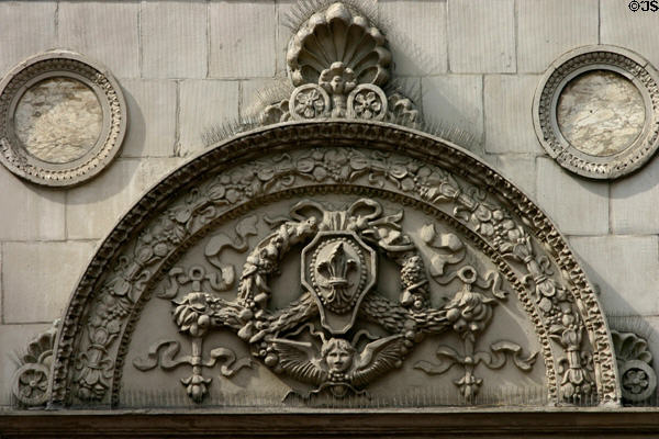 Carving detail on 260 Westminster St. Providence, RI.