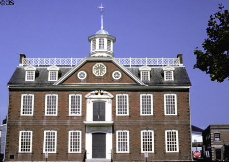 Colony House (1734-76) later Rhode Island State House (1776-1900). Newport, RI. Style: Georgian. Architect: Richard Munday. On National Register.