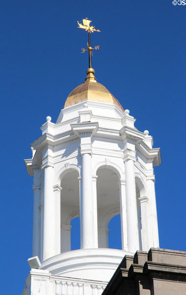 Tower cupola of Newport City Hall (c1900) with weather vane. Newport, RI.