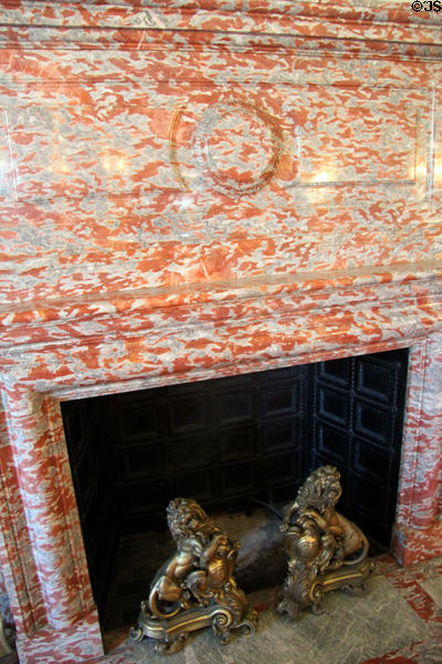Mr. Vanderbilt's Bedroom fireplace at The Breakers. Newport, RI.