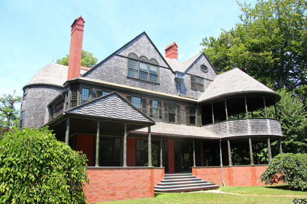 Isaac Bell House (aka Edna Villa) (1882) (70 Perry St.). Newport, RI. Style: Shingle style. Architect: McKim, Mead & White. On National Register.