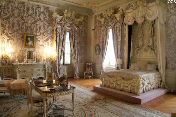 Mrs. Vanderbilt's bedroom at Marble House. Newport, RI.